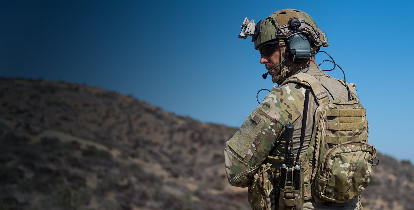 Side profile of soldier